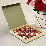 Blush of Love Roses and Chocolates for Valentine's