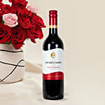 Blush of Love Roses and Wine for Valentine's