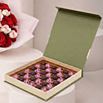 Eternal Love Valentine's Roses Bouquet and Chocolates