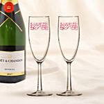 Moet With Love Print Glasses