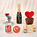 Valentine Gift Set With Wine