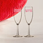 Moet Wine, Glasses and Heart of Love Plushy