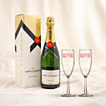 Moet With Love Print Glasses