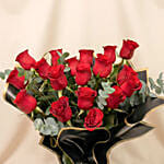 Beautiful Bouquet Of 24 Red Roses For Valentine's Days
