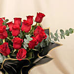 Beautiful Bouquet Of 24 Red Roses For Valentine's Days