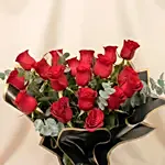 Beautiful Bouquet Of 24 Red Roses For Valetines Day
