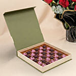 Beautiful Bouquet Of 24 Red Roses with Chocolates For Valentine's Day