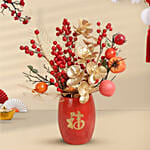 CNY Artificial Arrangment in Red Pot
