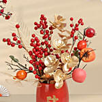 CNY Artificial Arrangment in Red Pot