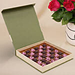 Romantic Dark Pink Roses for Valentine’s Day with Chocolates