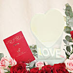 Love Valentine Day Roses with Chocolate Gift Box n LED Lamp