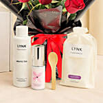 Romantic Red Roses & Spa Gift Set
