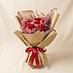 Valentines Preserved Roses 2 in 1 bouquet with built-in vase