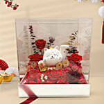 Lucky Fortune Cat Floral Box