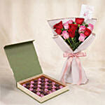 Love Expresssion Roses Bouquet with Chocolates