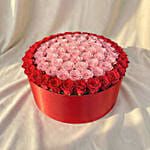 Eternal Romance Red and Pink Rose Box