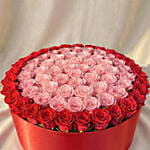 Eternal Romance Red and Pink Rose Box