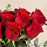 Rustic Red Roses Vase