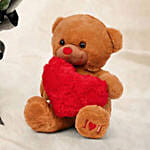 Valentine's 9 Roses N Teddy Bear Bundle