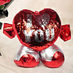 Valentine's Day 9 Roses Bouquet n Cushion Set