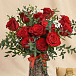 Valentines Day Roses and Watch Gift For Him