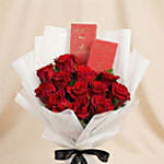 12 Roses and Chocolates Bouquet