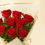 Valentine 9 Roses Bouquet