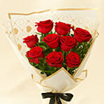 Valentine 9 Roses Bouquet
