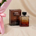 24 Mixed Rose Bouquet with Titan Perfume For Him