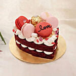 Love Joy Spray Roses Bouquet and Cake For Valentine's