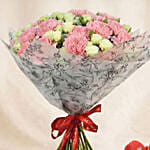 Love Joy Spray Roses Bouquet and Cake For Valentine's