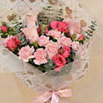 Roses and Carnation Blush Bouquet