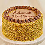 Selamat Hari Raya Pistachio Kunafa Chocolate Cake