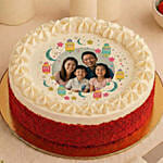 Selamat Hari Raya Red Velvet Photo Cake