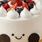 Smiley Mini Jelly Cat Red Roses Bouquet and Cake