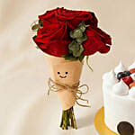 Smiley Mini Jelly Cat Bouquet and Cake