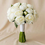 20 White Peonies Bouquet