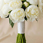 20 White Peonies Bouquet