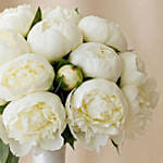 20 White Peonies Bouquet