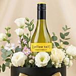 Elegant Wine & Floral Gift Arrangement