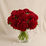 Passionate Red Peonies Vase