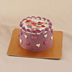 Tulip Flower Arrangement with Mini Heart Cake Gift Set