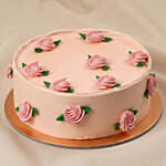 Blush Rose Chocolate Fudge Cake