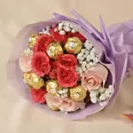 Roses With Delicious Chocolate for her