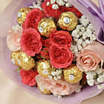 Roses With Delicious Chocolate for her