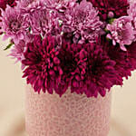 Radiant Purple Chrysanthemum Vase Arrangement for Her