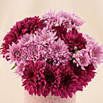 Radiant Purple Chrysanthemum Vase Arrangement for Her