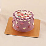 Tulip Flower Arrangement with Chocolate Heart Cake Gift Set