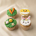 Easter Garden Vanilla Cupcakes Box of 4
