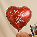 Adorable Love Gift Combo Arrangement with Ferrero Rocher Chocolate Cake